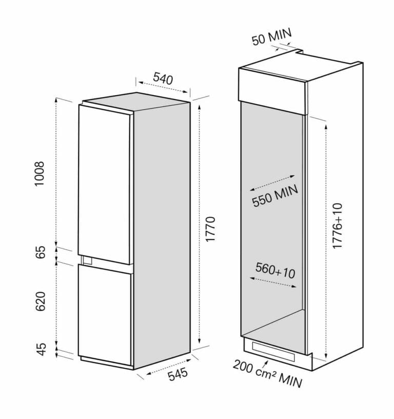 Master Kitchen BuiltIn FridgeFreezer Top Choice
