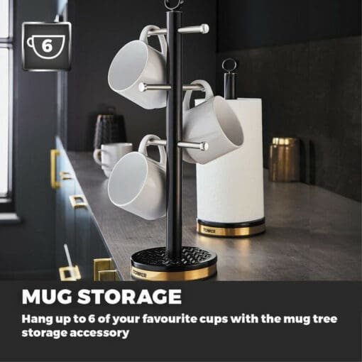 Tower Mug Tree & Kitchen Roll Holder Set Top Choice